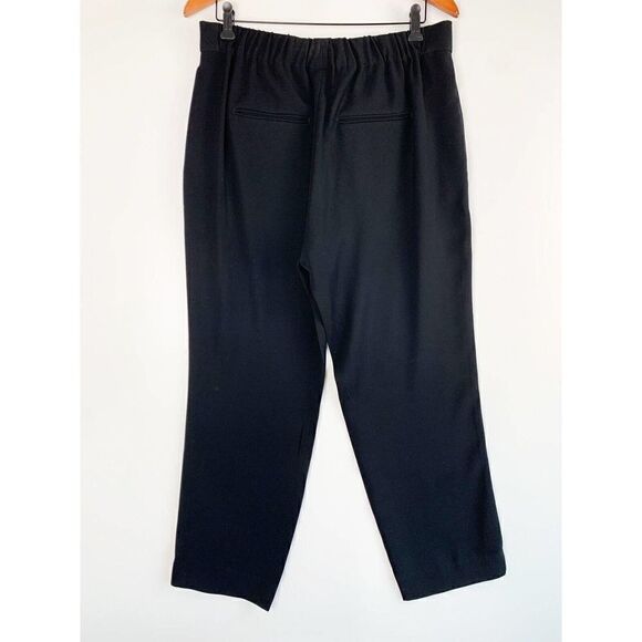 Vince Crepe Lounge Pant In Black Size Large Pull On Trousers Straight Leg - Picture 5 of 6